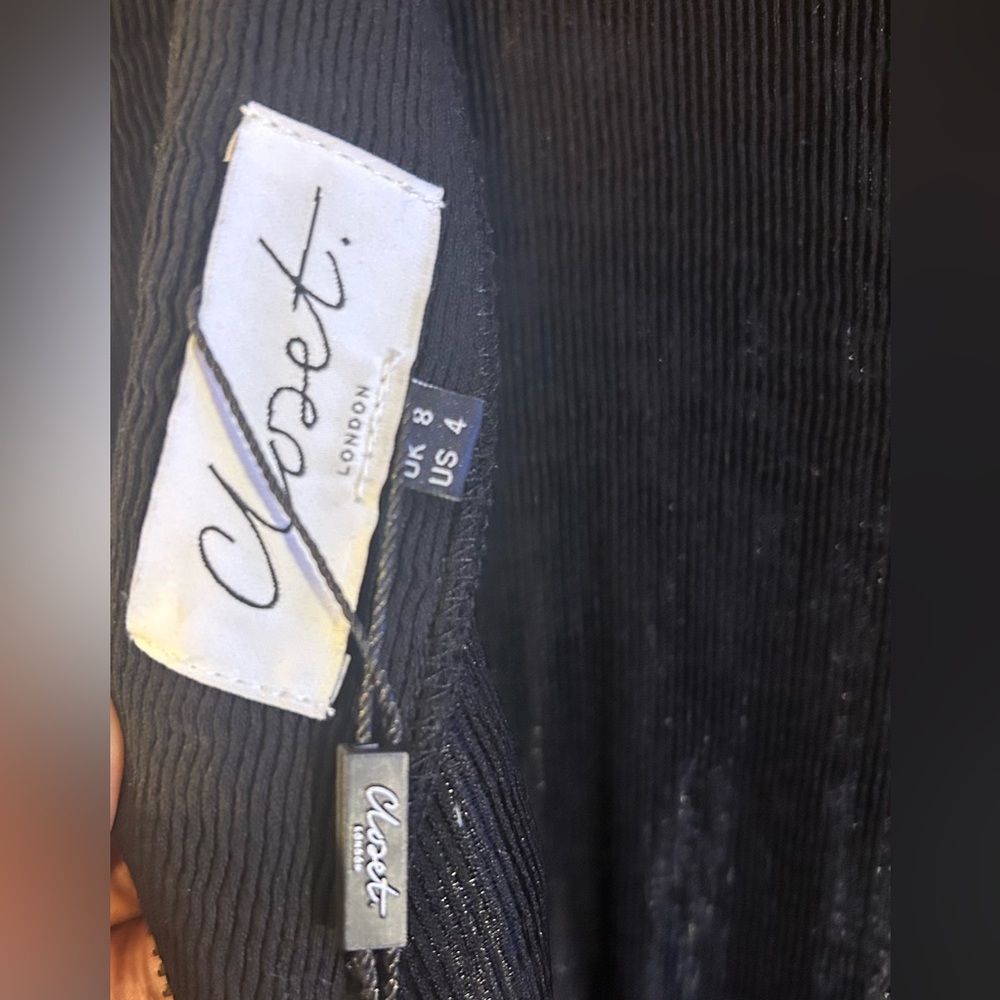 Closet NEW Blk Short-Sleeve
Jumpsuit w Back Exposed ZipWaist Tie/Front Pockets - Picture 2 of 11